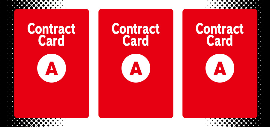 ① Only 1 type can be used in every deck