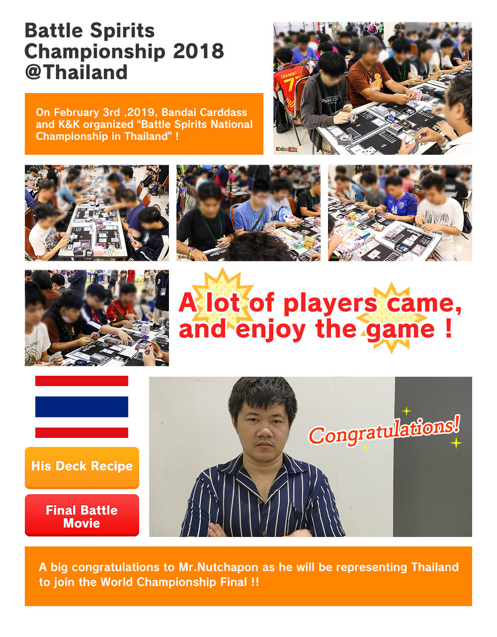 Battle Spirits Championship 2018 ＠Thailand