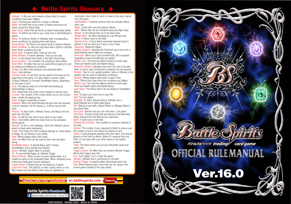 Battle Spirits Glossary