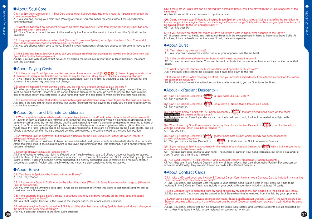 Battle Spirits Glossary